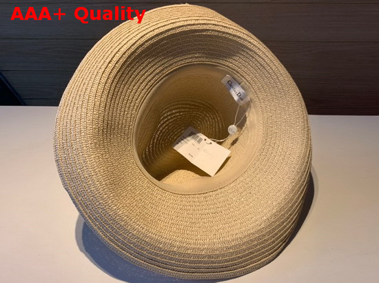 Dior Mexican Daytime Roses Hat in Beige Woven Paper Replica