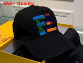 Fendi Baseball Cap Black Cotton Canvas Replica