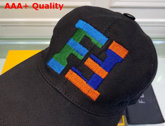 Fendi Baseball Cap Black Cotton Canvas Replica