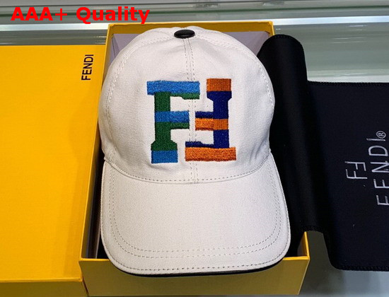 Fendi Baseball Cap White Cotton Canvas Replica