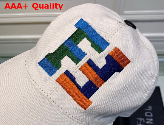 Fendi Baseball Cap White Cotton Canvas Replica
