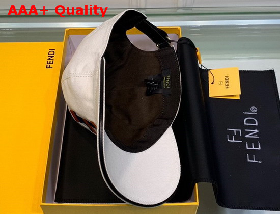 Fendi Baseball Cap White Cotton Canvas Replica