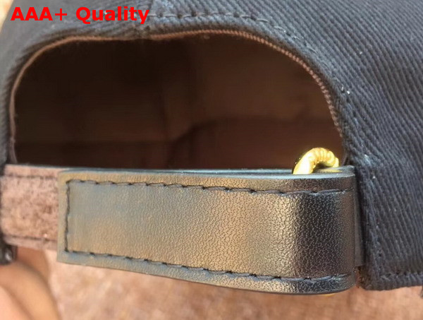 Louis Vuitton Baseball Hat with Embroidered Supreme Black Replica
