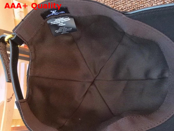 Louis Vuitton Baseball Hat with Embroidered Supreme Black Replica