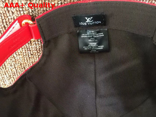 Louis Vuitton Baseball Hat with Embroidered Supreme Red Replica