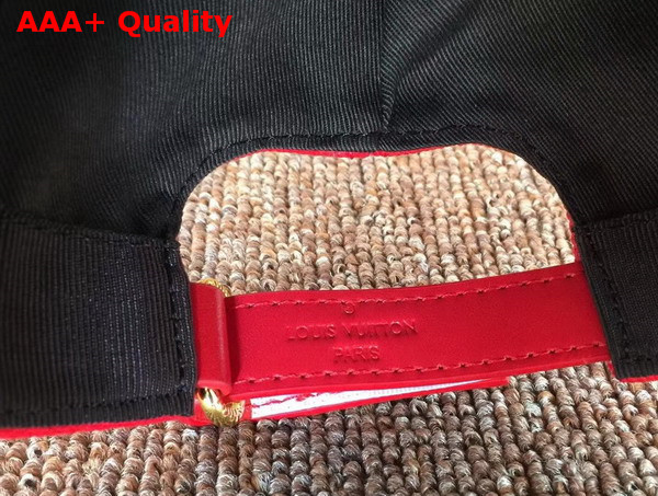 Louis Vuitton Baseball Hat with Embroidered Supreme Red Replica