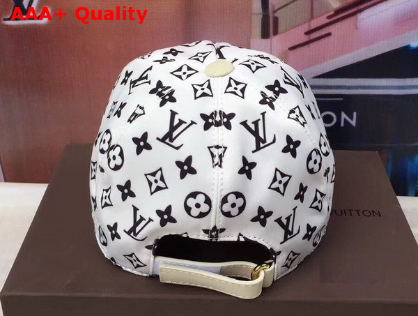 Louis Vuitton Supreme Baseball Hat in White Monogram Denim Replica