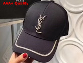 Saint Laurent Baseball Hat with YSL Metal Logo on Front Replica
