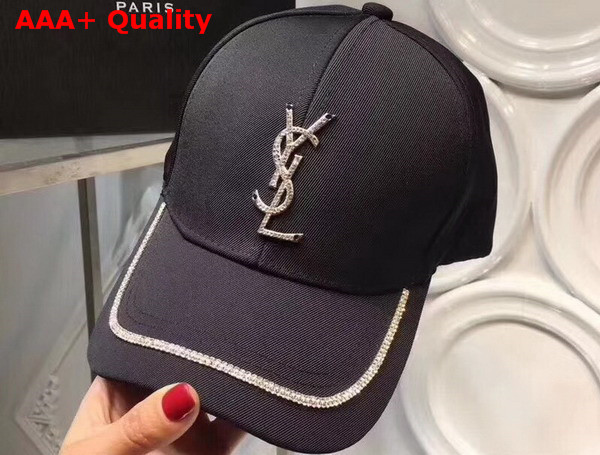 Saint Laurent Baseball Hat with YSL Metal Logo on Front Replica