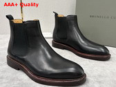 Brunello Cucinelli Calfskin Chelsea Boots in Black Replica