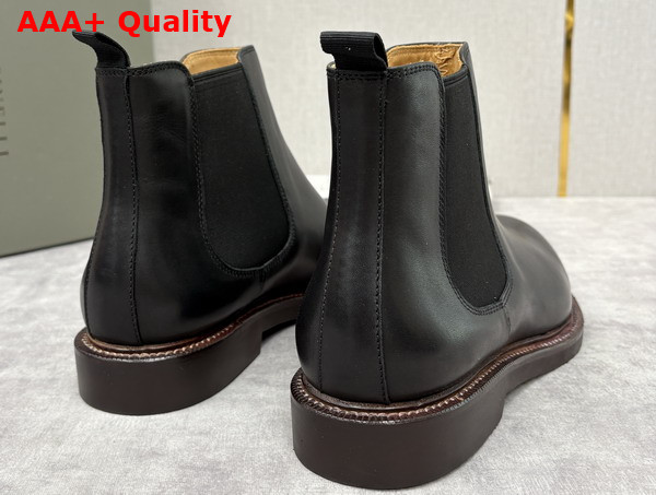 Brunello Cucinelli Calfskin Chelsea Boots in Black Replica