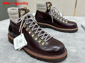 Brunello Cucinelli Calfskin Mountain Boot in Espresso Replica