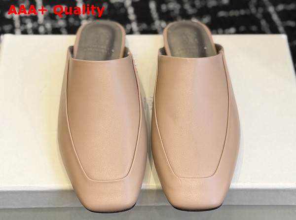 Brunello Cucinelli Calfskin Slippers in Nude Replica