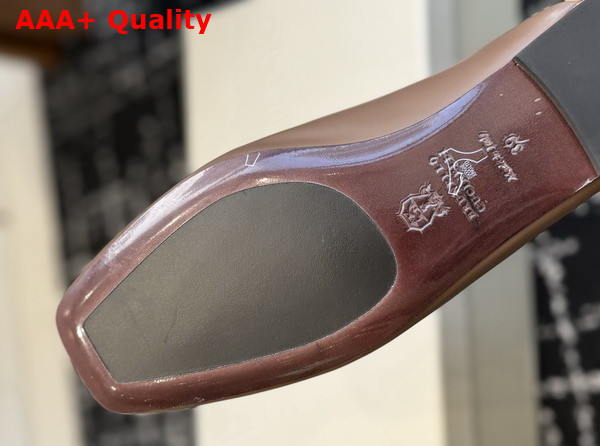 Brunello Cucinelli Calfskin Slippers in Tan Replica