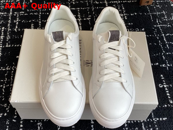Brunello Cucinelli Calfskin Sneakers in White Replica
