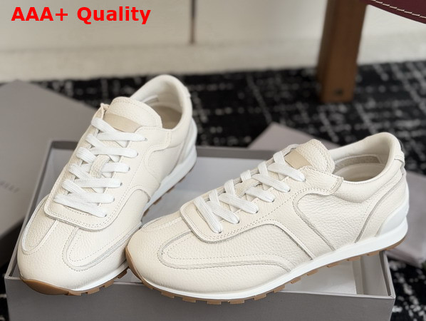 Brunello Cucinelli Leather Runners Butter Grained Soft Leather Runners with Shiny Loops Replica