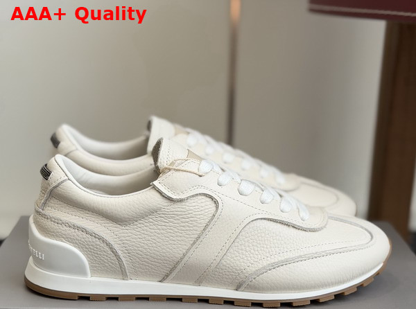 Brunello Cucinelli Leather Runners Butter Grained Soft Leather Runners with Shiny Loops Replica