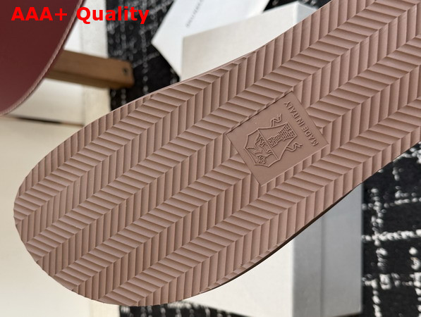 Brunello Cucinelli Leather Slides in White Replica