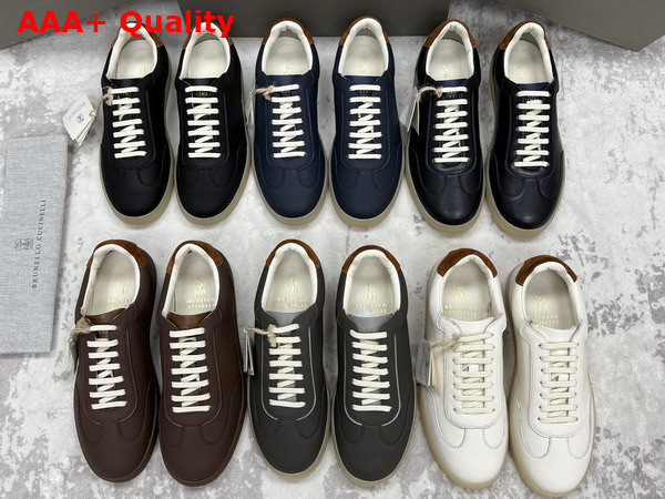 Brunello Cucinelli Men Deerskin Sneakers 252MZUKSGJ336 Replica