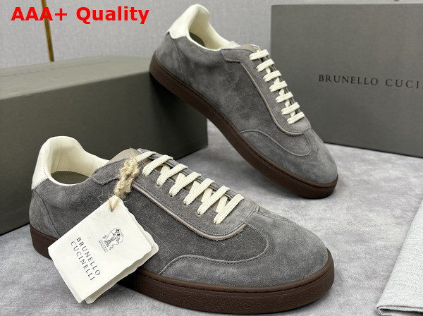 Brunello Cucinelli Men Suede Sneakers 252MZUSGGJ336 Replica