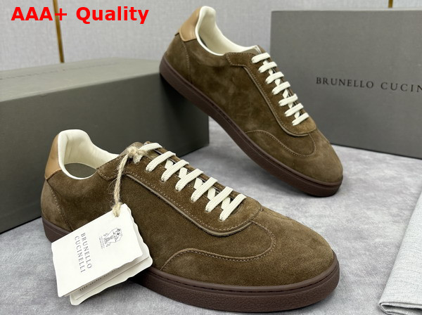 Brunello Cucinelli Men Suede Sneakers 252MZUSGGJ336 Replica