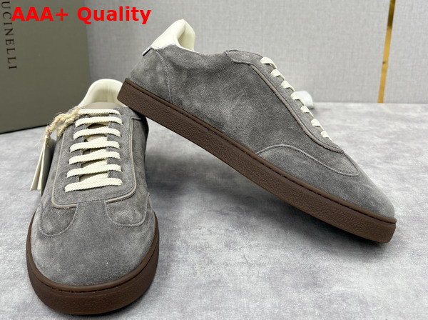 Brunello Cucinelli Men Suede Sneakers 252MZUSGGJ336 Replica