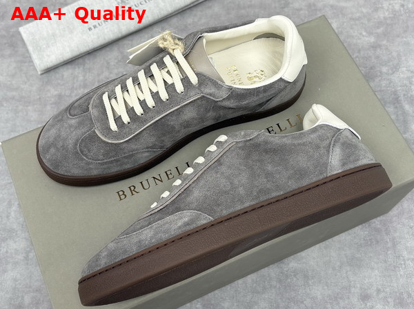 Brunello Cucinelli Men Suede Sneakers 252MZUSGGJ336 Replica