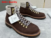 Brunello Cucinelli Nubuck Mountain Boot in Brown Replica