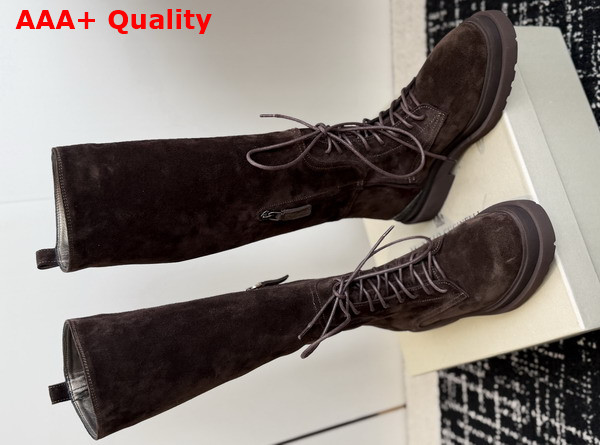 Brunello Cucinelli Suede Boots with Precious Detail Pepper Replica