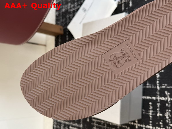 Brunello Cucinelli Suede Crossover Slides in Beige Replica