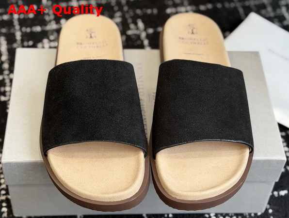 Brunello Cucinelli Suede Slides 261MZUSOLY236CHW89 Replica