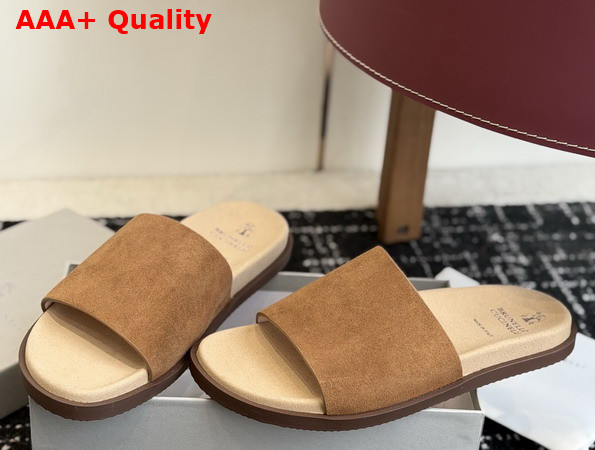 Brunello Cucinelli Suede Slides 261MZUSOLY236CHW89 Replica