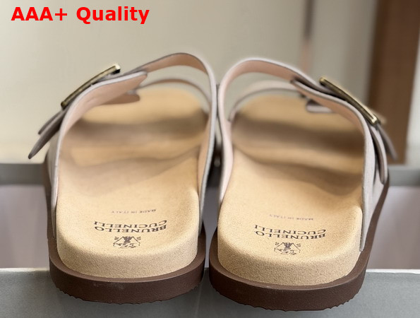 Brunello Cucinelli Suede Slides with Buckles Replica