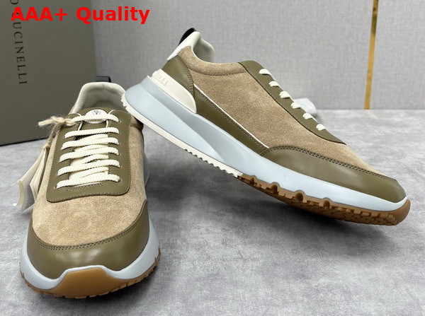 Brunello Cucinelli Suede and Calfskin Runners 252MZUSGGO278CJV06 Replica