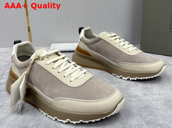 Brunello Cucinelli Suede and Calfskin Runners 252MZUSGGO278CJV06 Replica