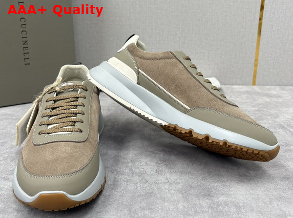 Brunello Cucinelli Suede and Calfskin Runners 252MZUSGGO278CJV06 Replica