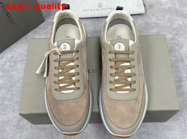 Brunello Cucinelli Suede and Calfskin Runners 252MZUSGGO278CJV06 Replica