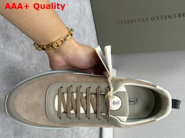 Brunello Cucinelli Suede and Calfskin Runners 252MZUSGGO278CJV06 Replica