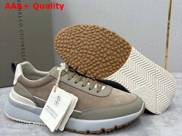 Brunello Cucinelli Suede and Calfskin Runners 252MZUSGGO278CJV06 Replica