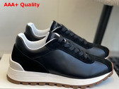 Brunello Cucinelli Suede and Calfskin Runners with Monili Black Replica