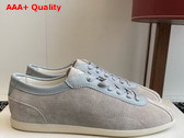 Brunello Cucinelli Washed Suede Sneakers in Light Blue Replica