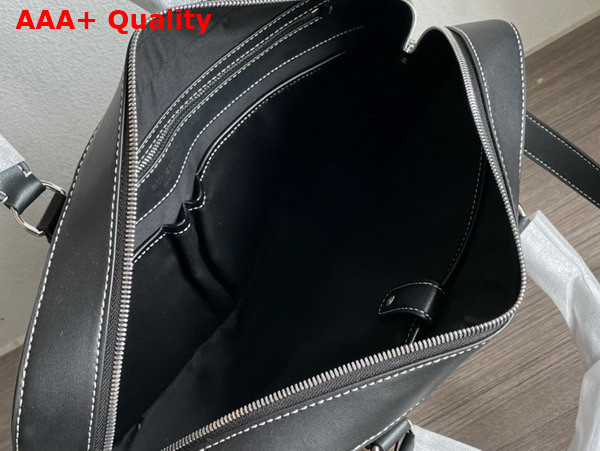 Burberry Ainsworth Briefcase in Dark Brich Brown Check Canvas Replica