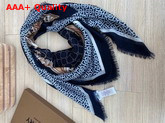Burberry Archive Scarf Print Cashmere Large Square Scarf Blue Replica