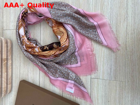Burberry Archive Scarf Print Cashmere Large Square Scarf Pale Blush Replica
