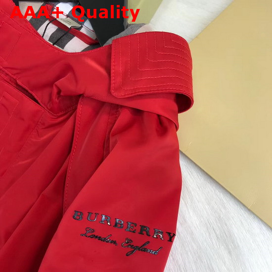 Burberry Boys Hooded Jacket in Red Replica