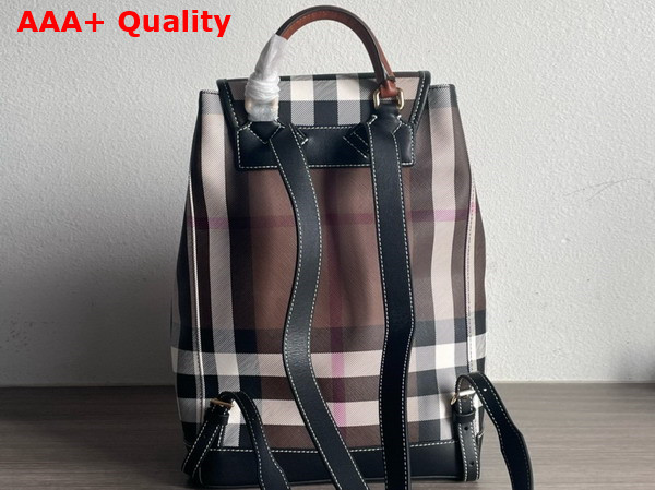 Burberry Check Backpack in Dark Birch Brown Replica