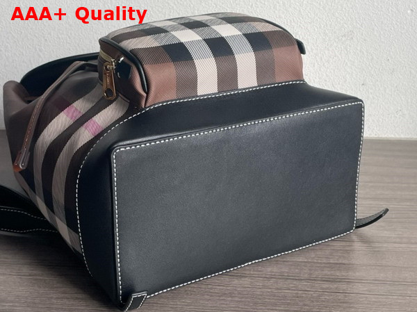 Burberry Check Backpack in Dark Birch Brown Replica