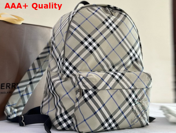 Burberry Check Backpack in Lichen Replica