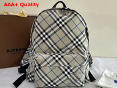 Burberry Check Backpack in Lichen Replica