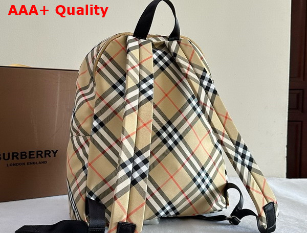 Burberry Check Backpack in Sand Replica